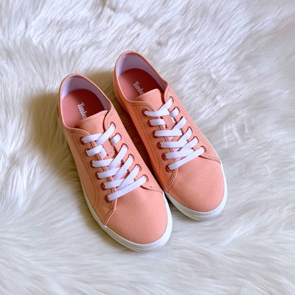 Timberland Coral Canvas Newport Bay Oxford Shoes - Picture 3 of 7